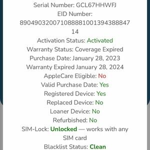 Apple 14 Plus iPhone - Unlocked